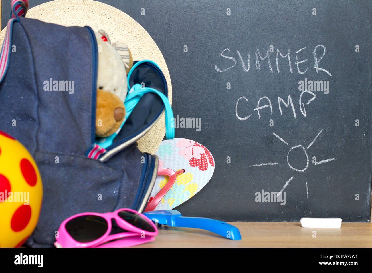 End of school summer holiday camp concept abstract Stock Photo