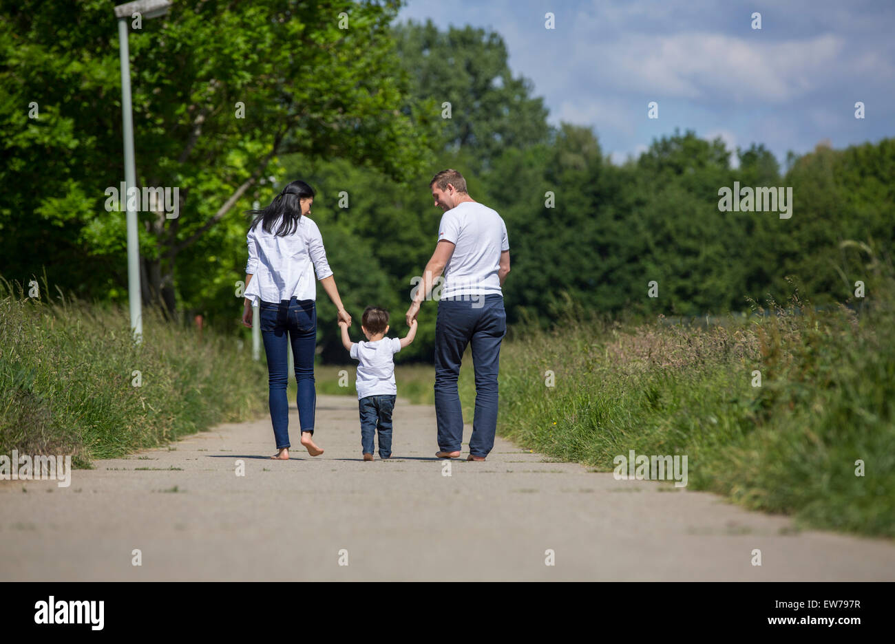Family with one child Stock Photo
