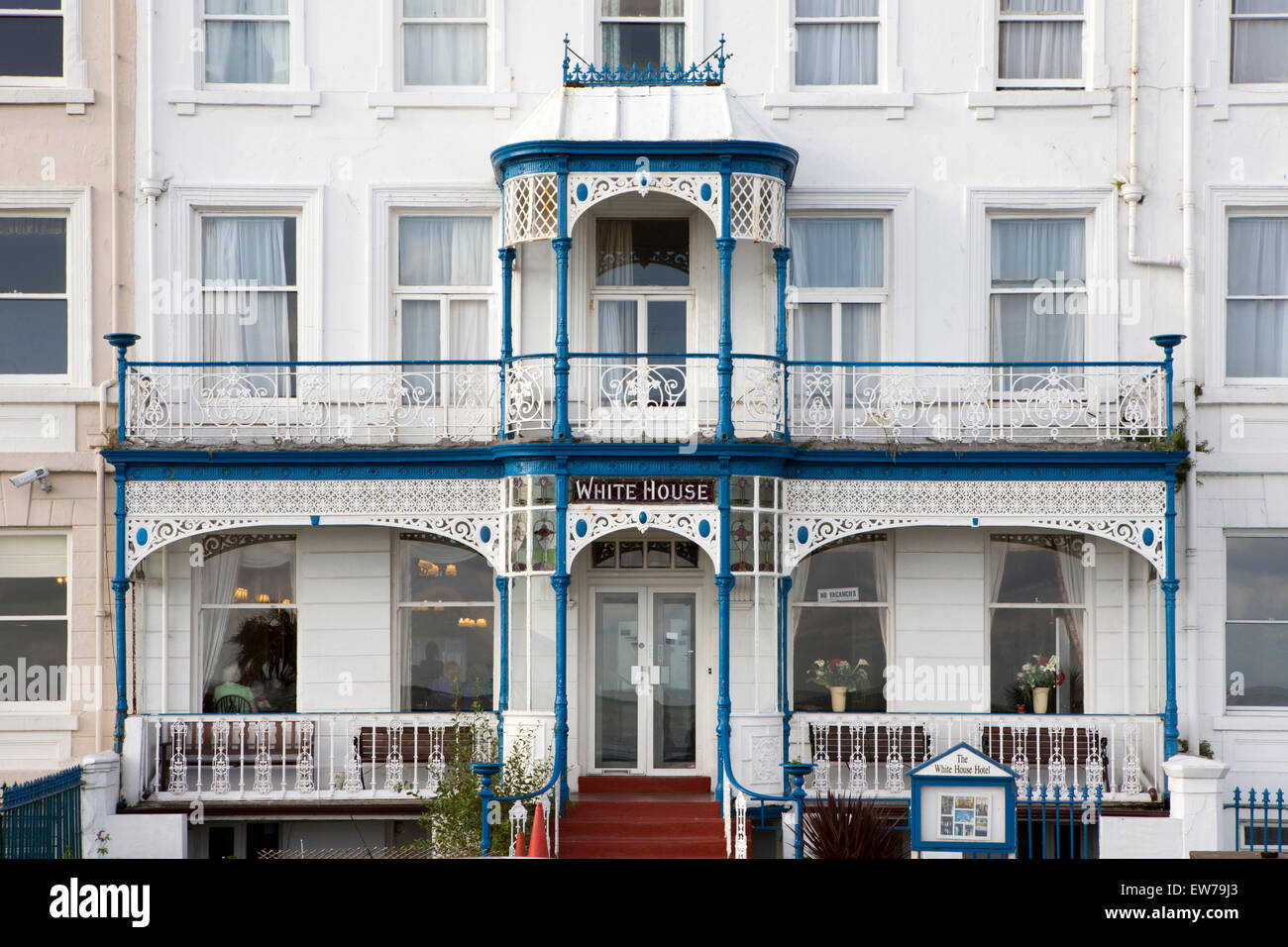 UK, Wales, Conwy, Llandudno, Mostyn Crescent, elegant Victorian cast