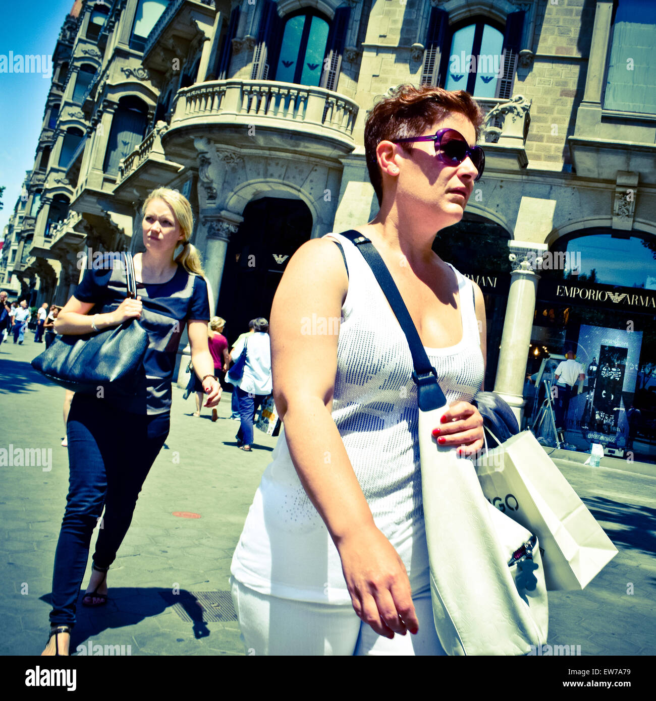 Emporio Armani shop, Paseo de Gracia, Barcelona, Catalonia, Spain Stock  Photo - Alamy