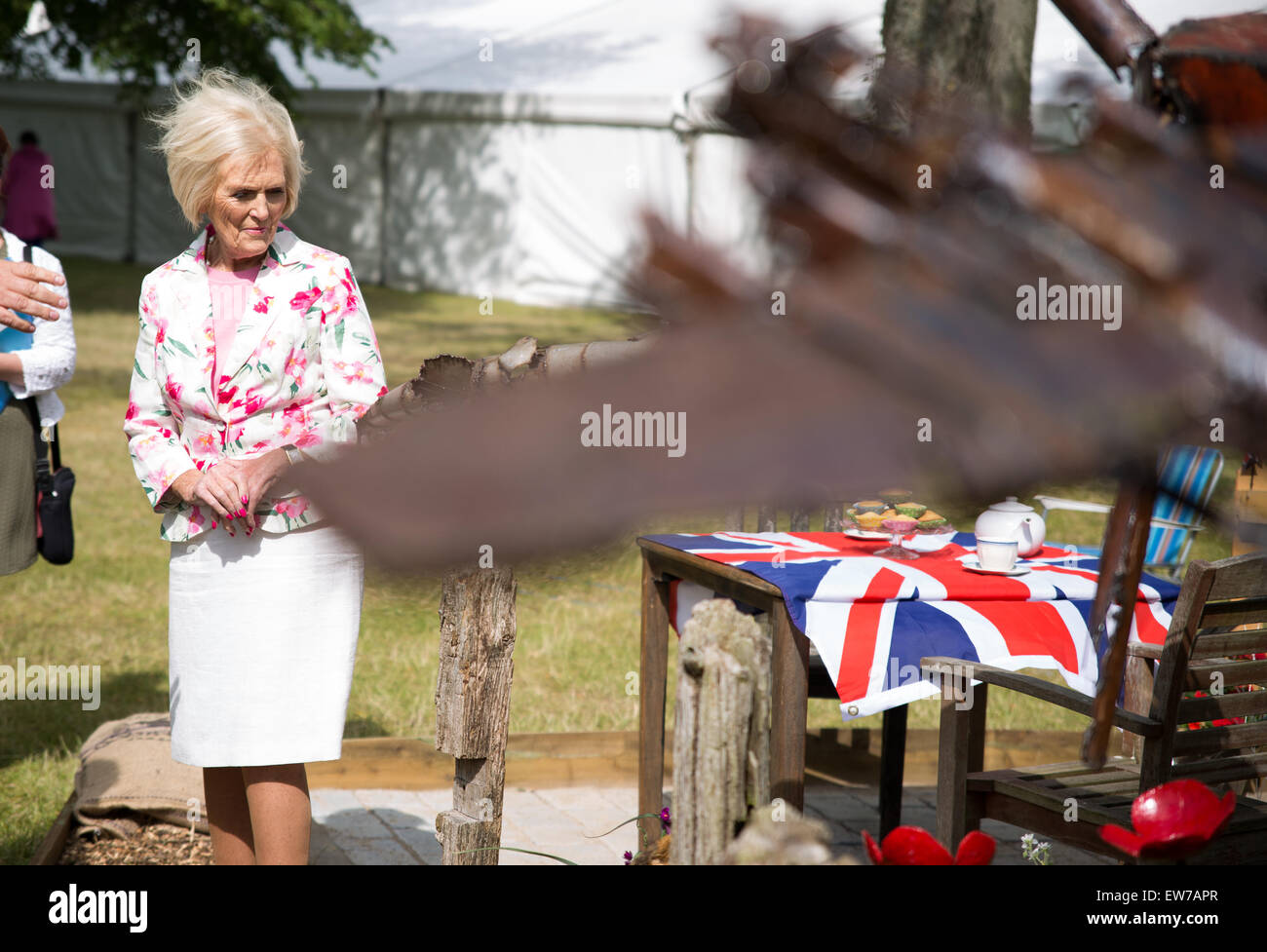 Oxford, UK. 19th June, 2015. Mary Berry Opens the Blenheim palace flower show Pete Lusabia/Alamy Live show Credit:  Pete Lusabia/Alamy Live News Stock Photo