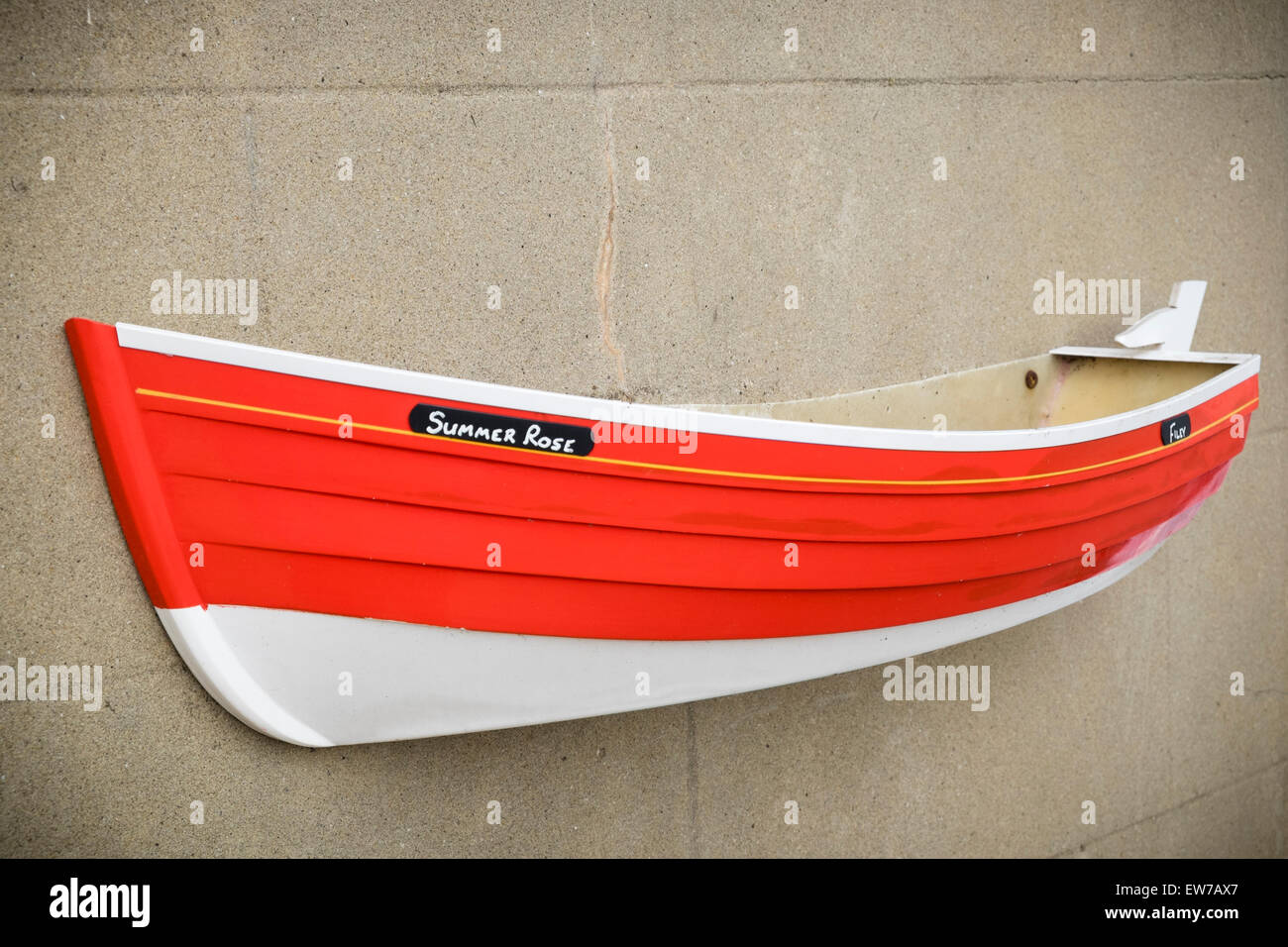 Wall planter as boat Stock Photo
