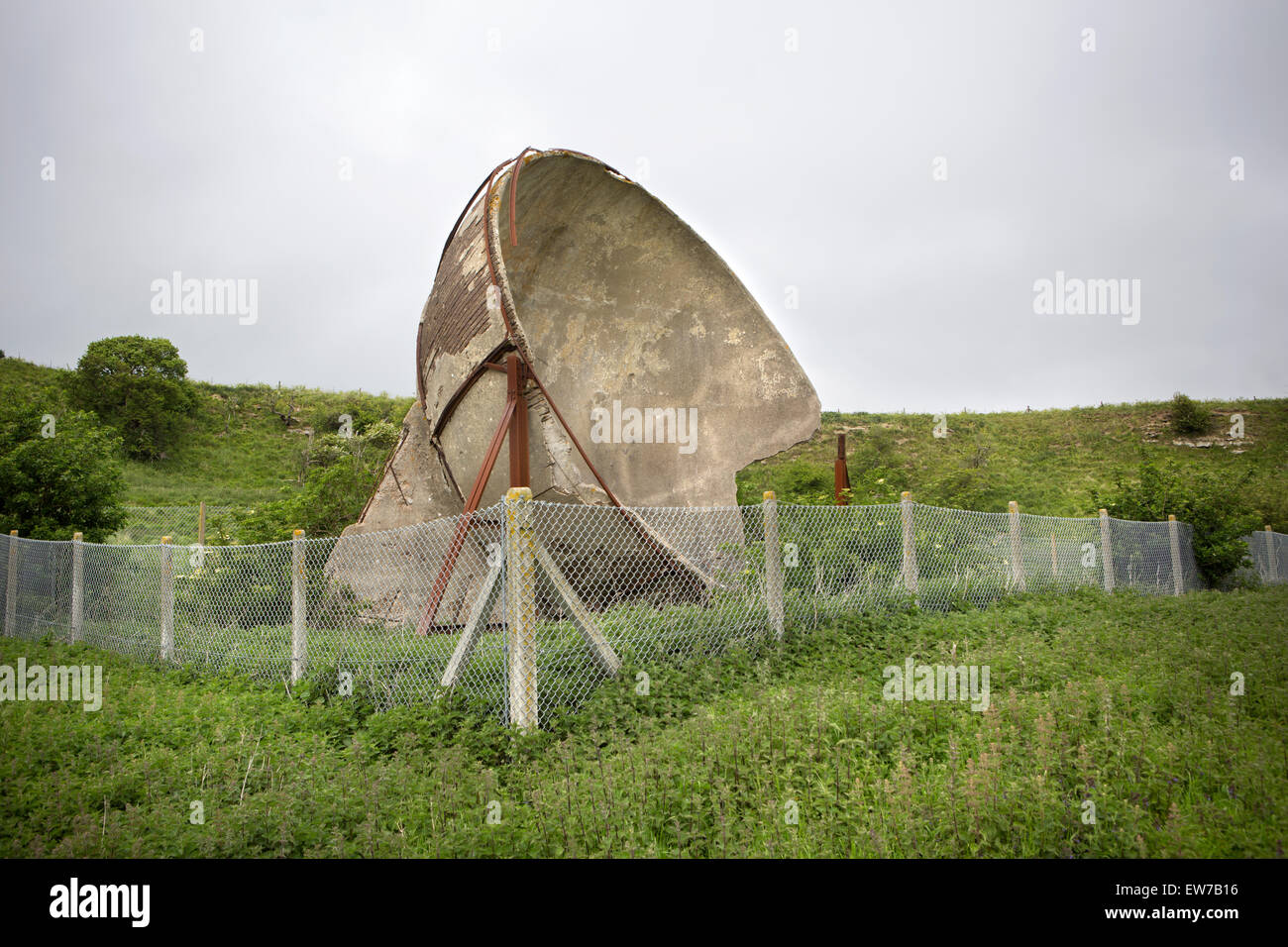 Listening ear or acoustic mirror at Hythe, Kent Stock Photo Alamy