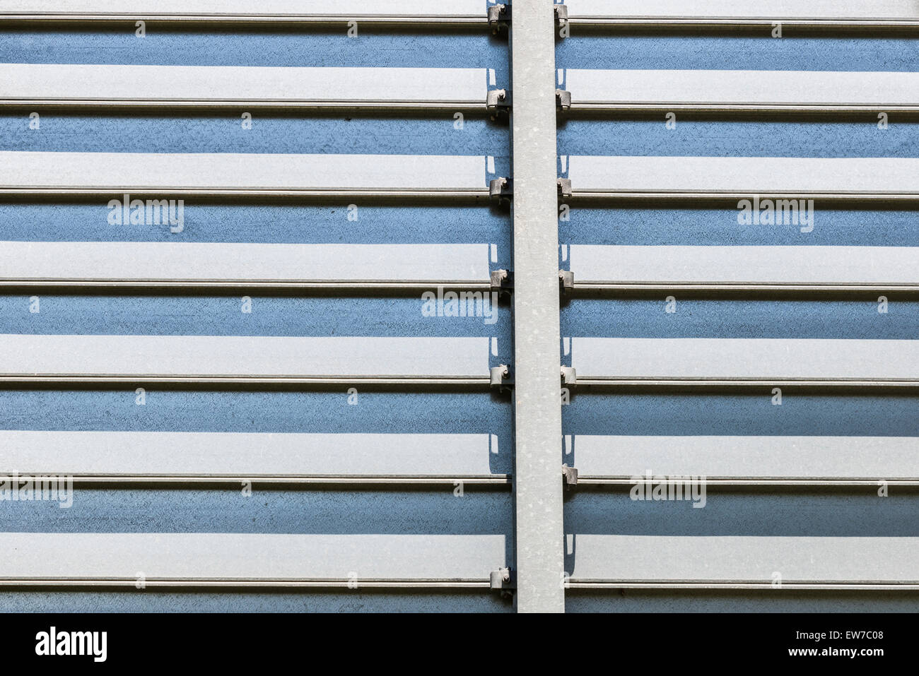 Closeup of a metal panel as background Stock Photo