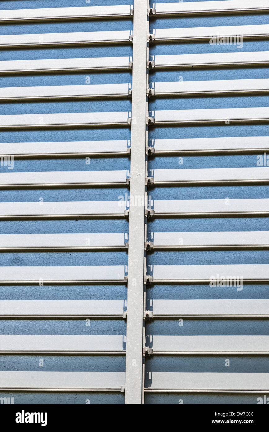 Closeup of a metal panel as background Stock Photo
