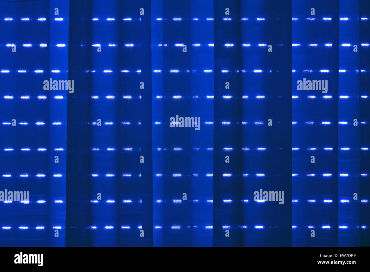 fabric curtain with blinds at the night Stock Photo
