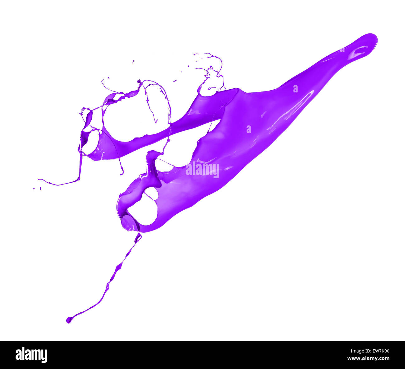 Purple splash isolated on white background Stock Photo - Alamy