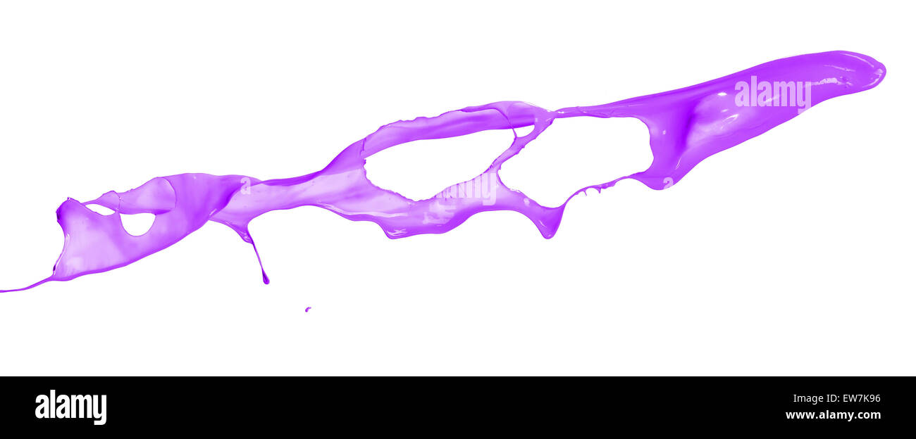 Purple splash isolated on white background Stock Photo - Alamy