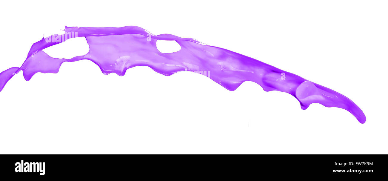 Purple splash isolated on white background Stock Photo - Alamy
