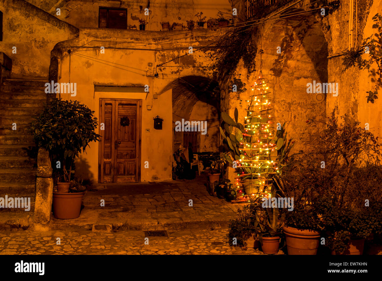 matera night Stock Photo