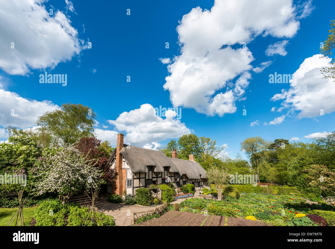 Anne Hathaway's Cottage was the home of William Shakespeare's wife in Stratford upon Avon Stock Photo