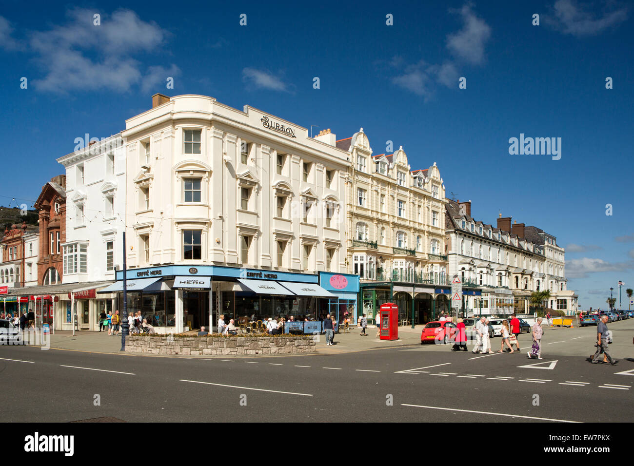 UK, Wales, Conwy, Llandudno, St George’s Place Stock Photo