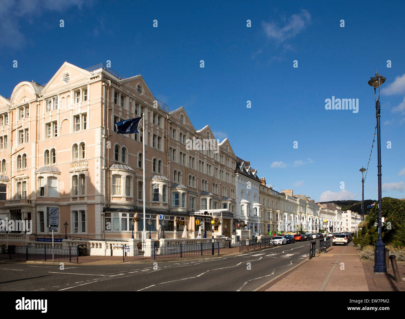 UK, Wales, Conwy, Llandudno, Mostyn Crescent, Imperial Hotel Stock ...