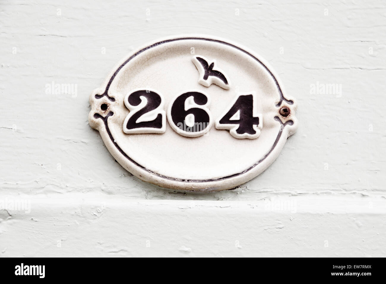 264 on ceramic plaque Stock Photo - Alamy