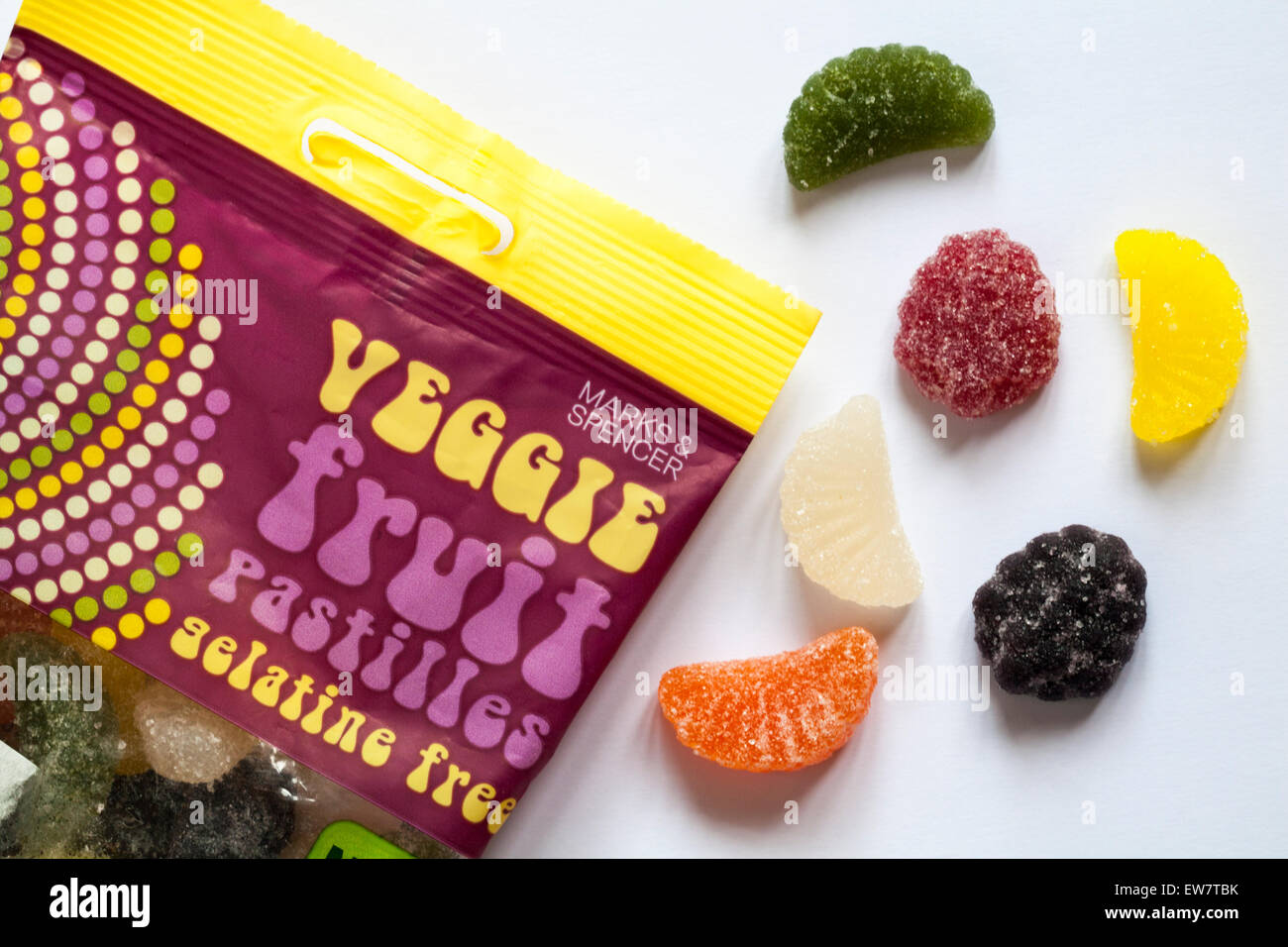 pack of Marks & Spencer veggie fruit pastilles gelatine free sweets