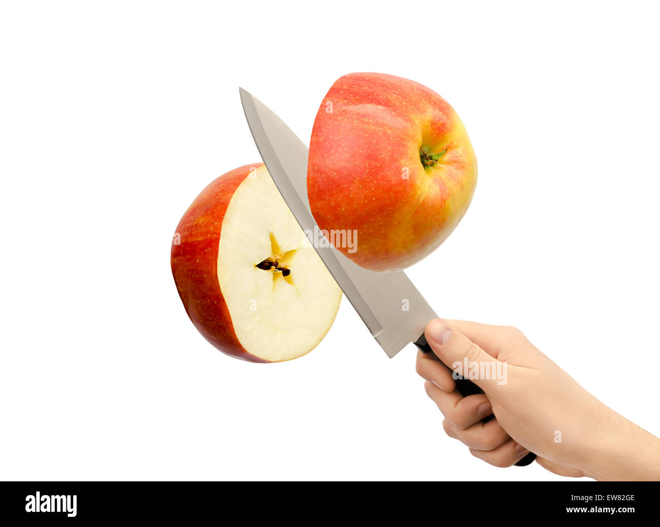 to knife apple Stock Photo Alamy