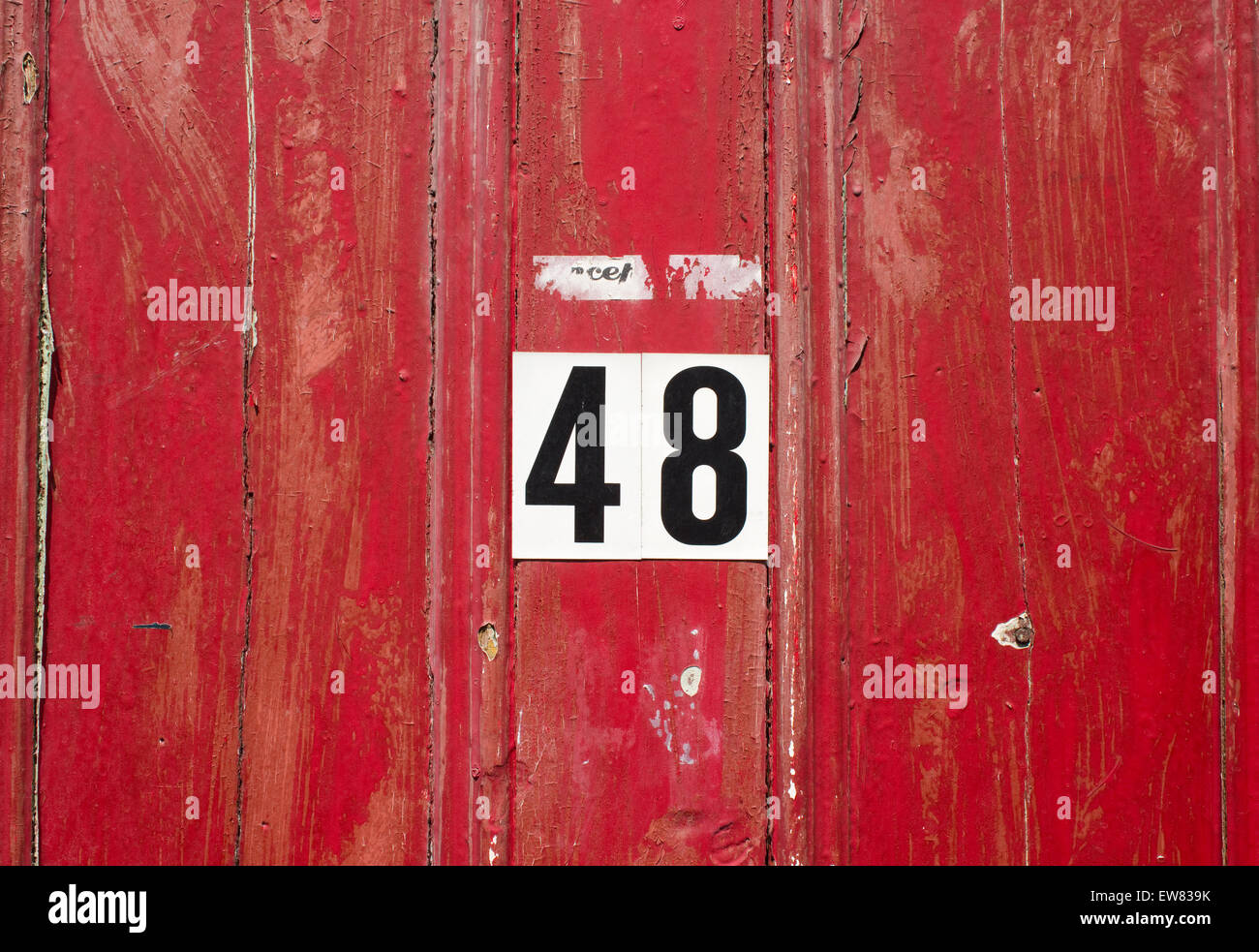 Number forty-eight house door Stock Photo