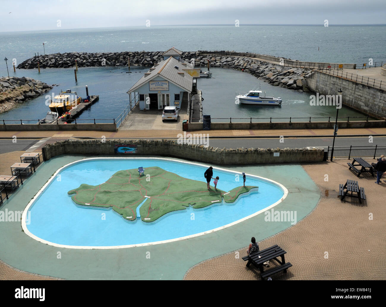 The harbour and Haven Fishery at Ventnor on the Isle of Wight, Pic Mike Walker, Mike Walker Pictures Stock Photo