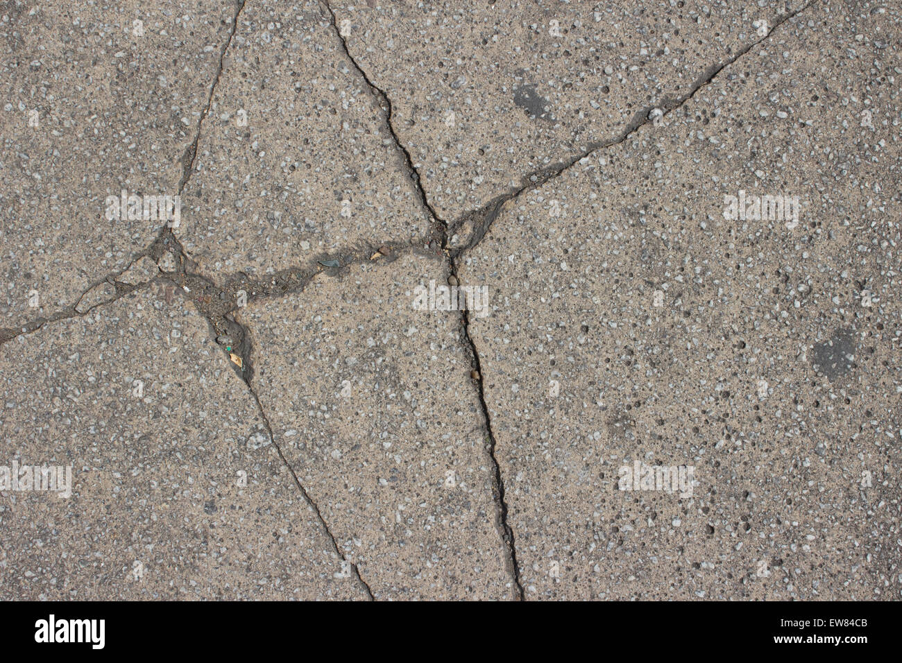 close up of cracked paving slab texture Stock Photo