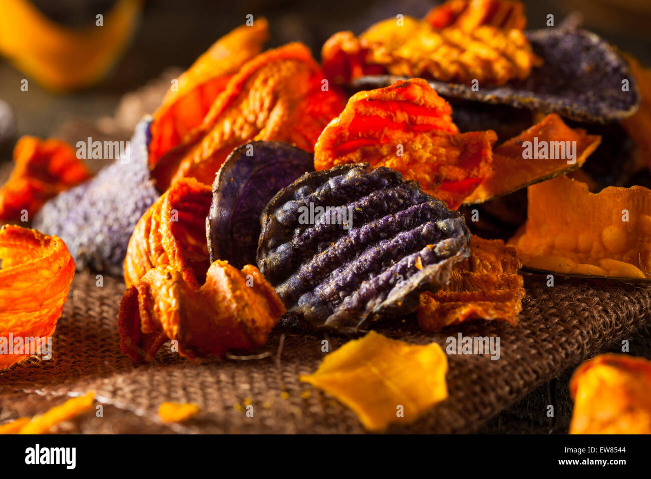Healthy Organic Vegetable Chips Ready to Eat Stock Photo Alamy