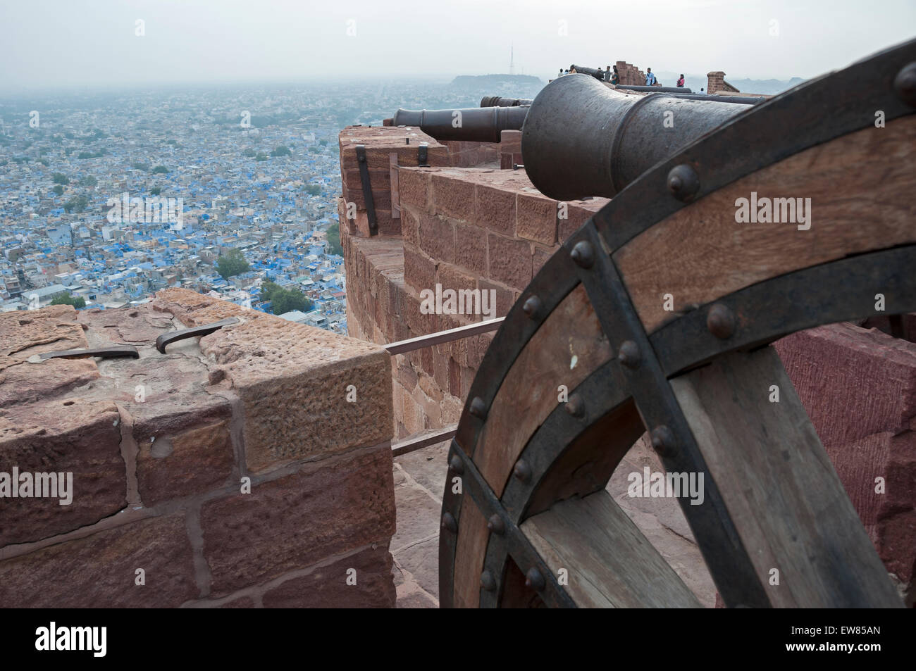 Cannon at the Mehrangarh Fort, Jodhpur, Rajasthan, India Stock Photo