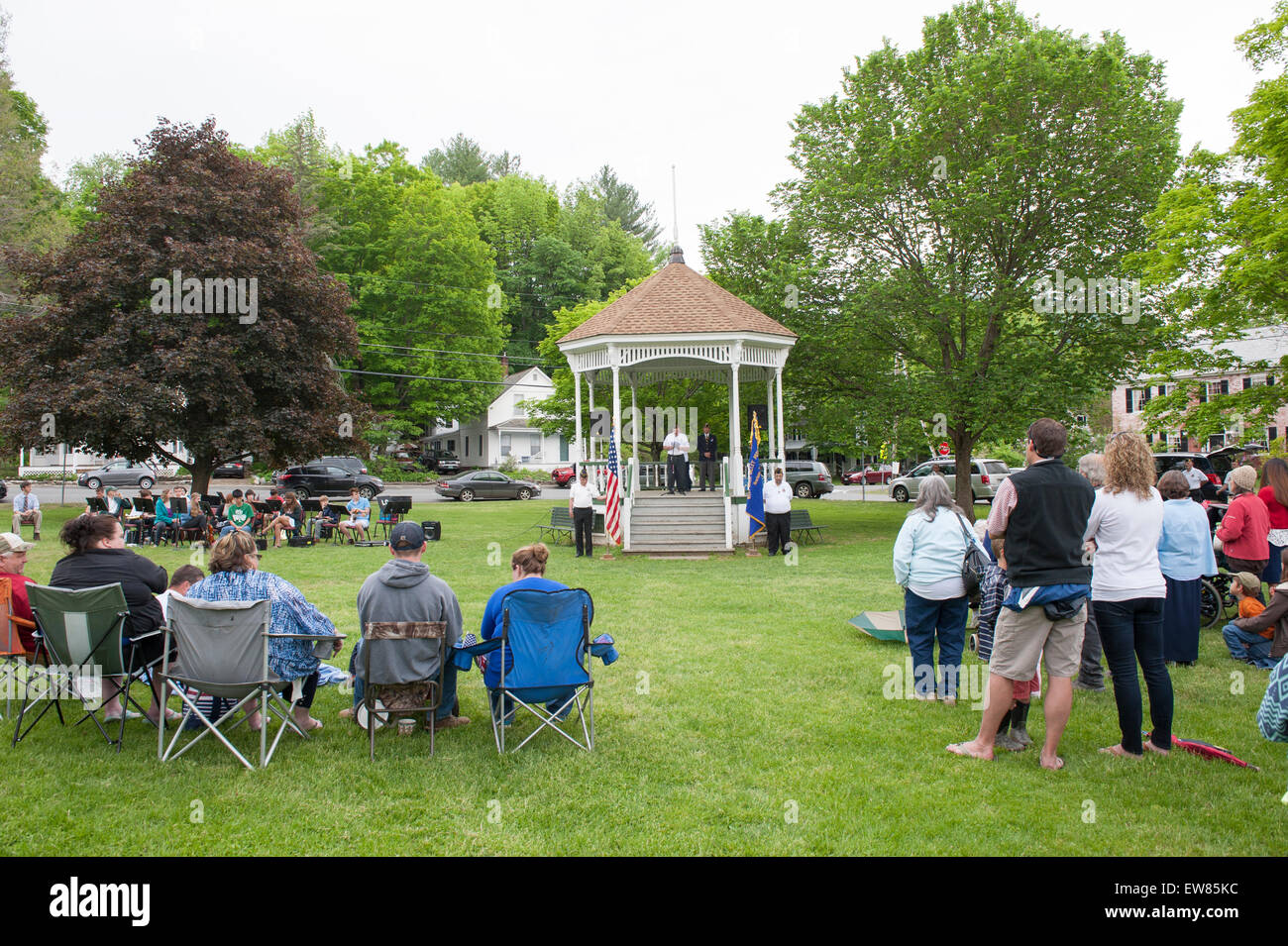 Veterans and Villagers observe Memorial Day ceremony in Townshend Vermont Stock Photo Alamy