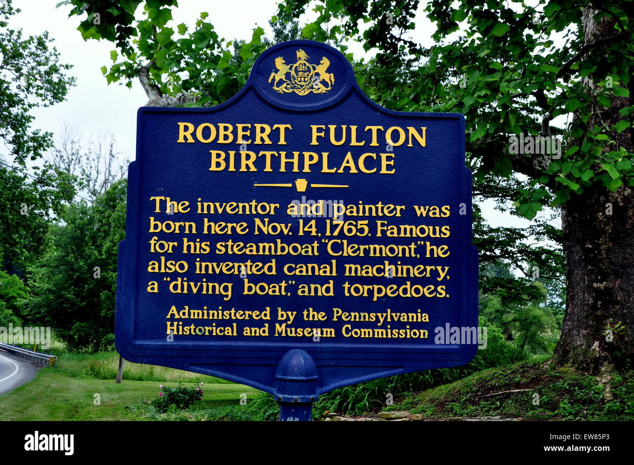 Quarryville, Pennsylvania: Pennsylvania state historic sign at the 