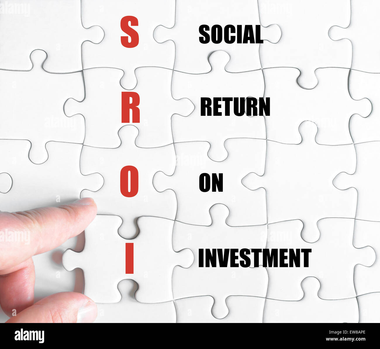 Concept image of Business Acronym SROI as Social Return On Investment Stock Photo Alamy