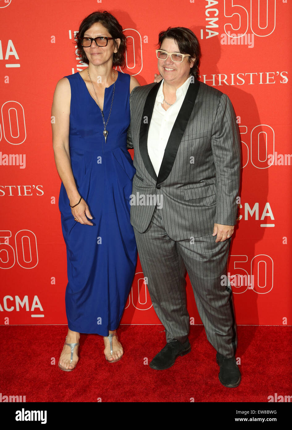 Celebrities attend LACMA 50th Anniversary Gala Sponsored By Christies at LACMA.  Featuring: Julie Burleigh, Catherine Opie Where: Los Angeles, California, United States When: 19 Apr 2015 Stock Photo