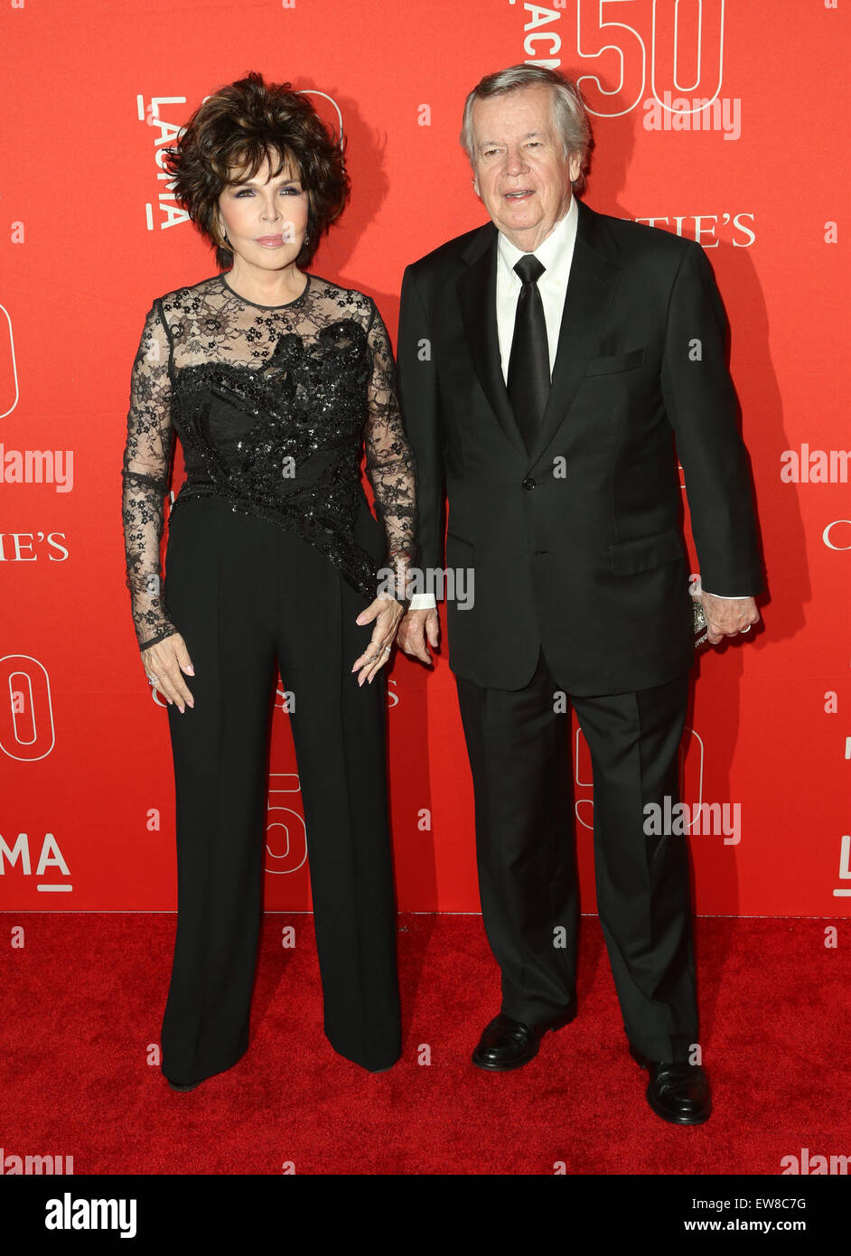 LACMA 50th Anniversary Gala sponsored by Christies - Arrivals  Featuring: Carole Bayer Sager, Robert A. Daly Where: Los Angeles, California, United States When: 18 Apr 2015 Stock Photo