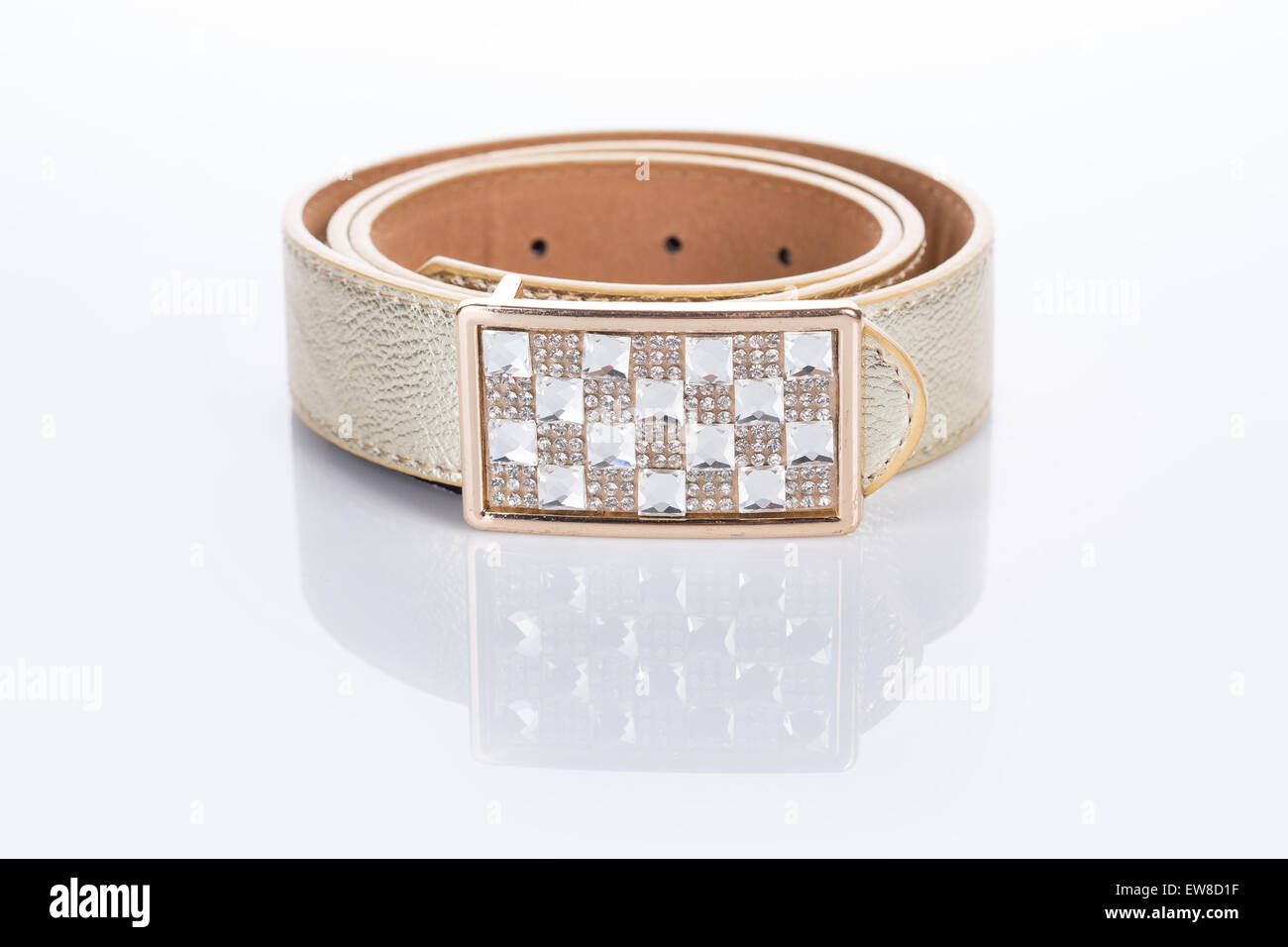 Borbonese Beige Leather Women Belt