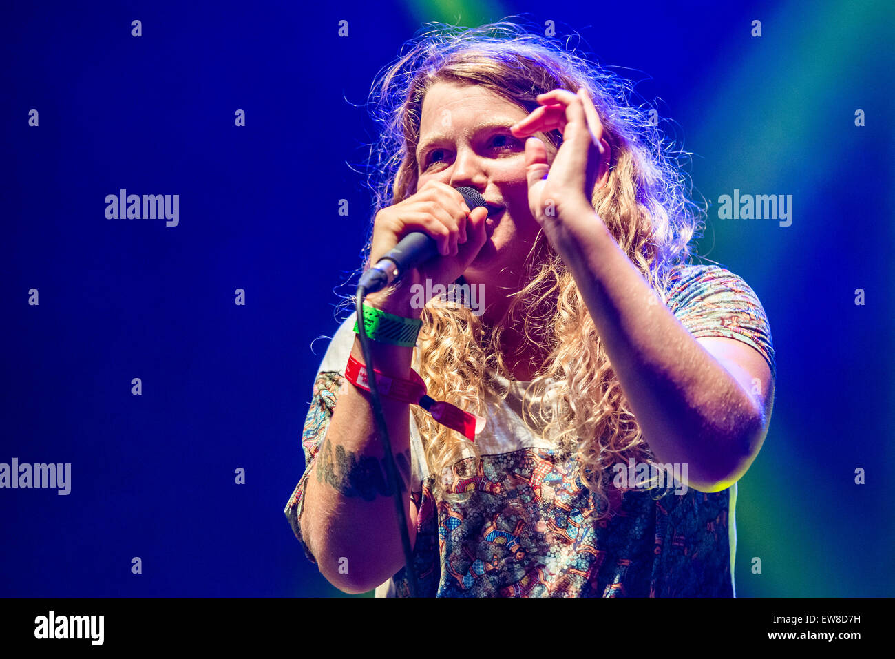 Barcelona, Catalonia, Spain. 19th June, 2015. KATE TEMPEST, Britain's leading young poet, playwright and rapper, is live on stage with her spoken-word performance at the 22nd Sonar Barcelona Credit:  Matthias Oesterle/ZUMA Wire/ZUMAPRESS.com/Alamy Live News Stock Photo