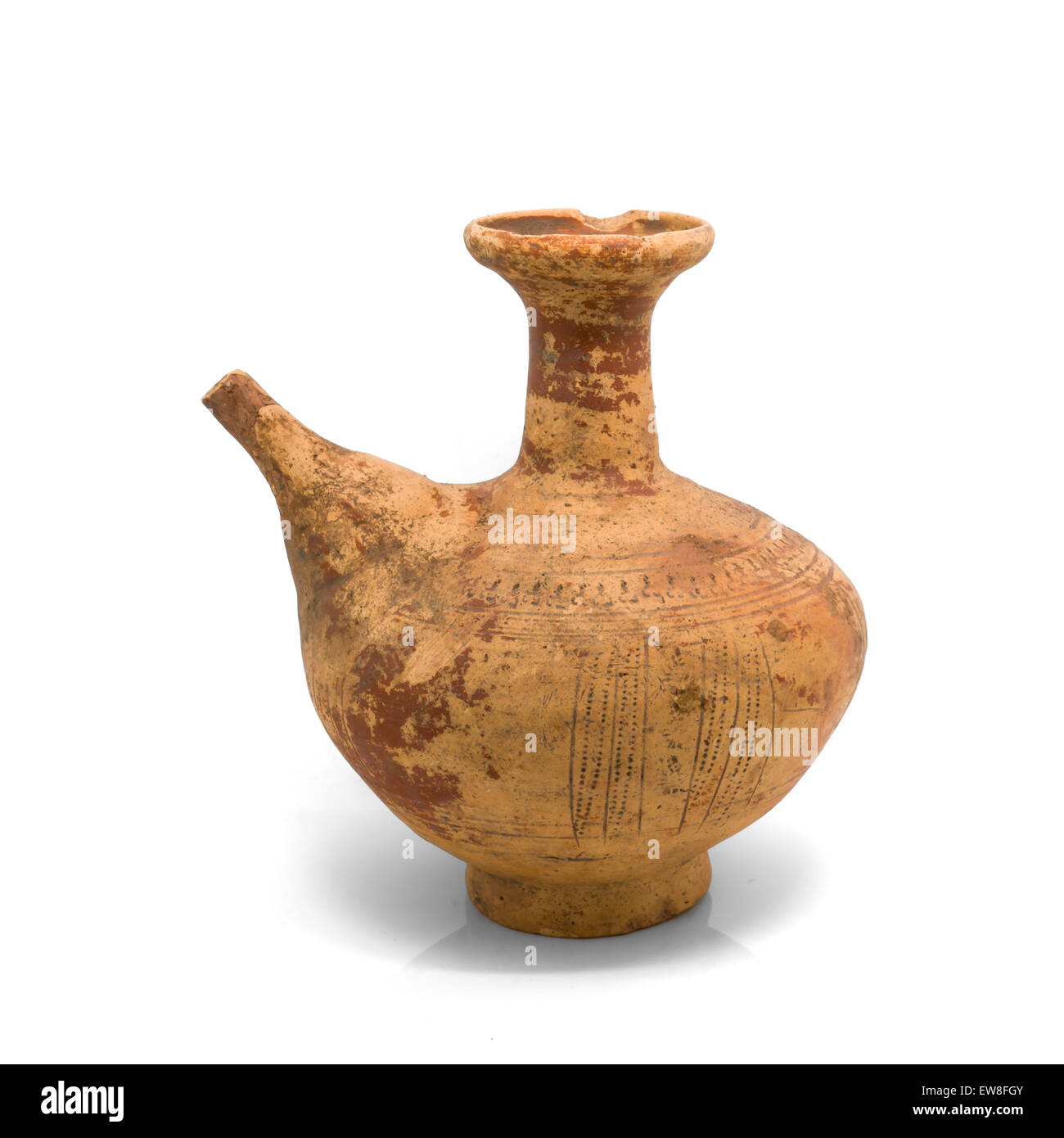 Ewer Image Antique clay ewer isolated on white background Stock Photo - Alamy