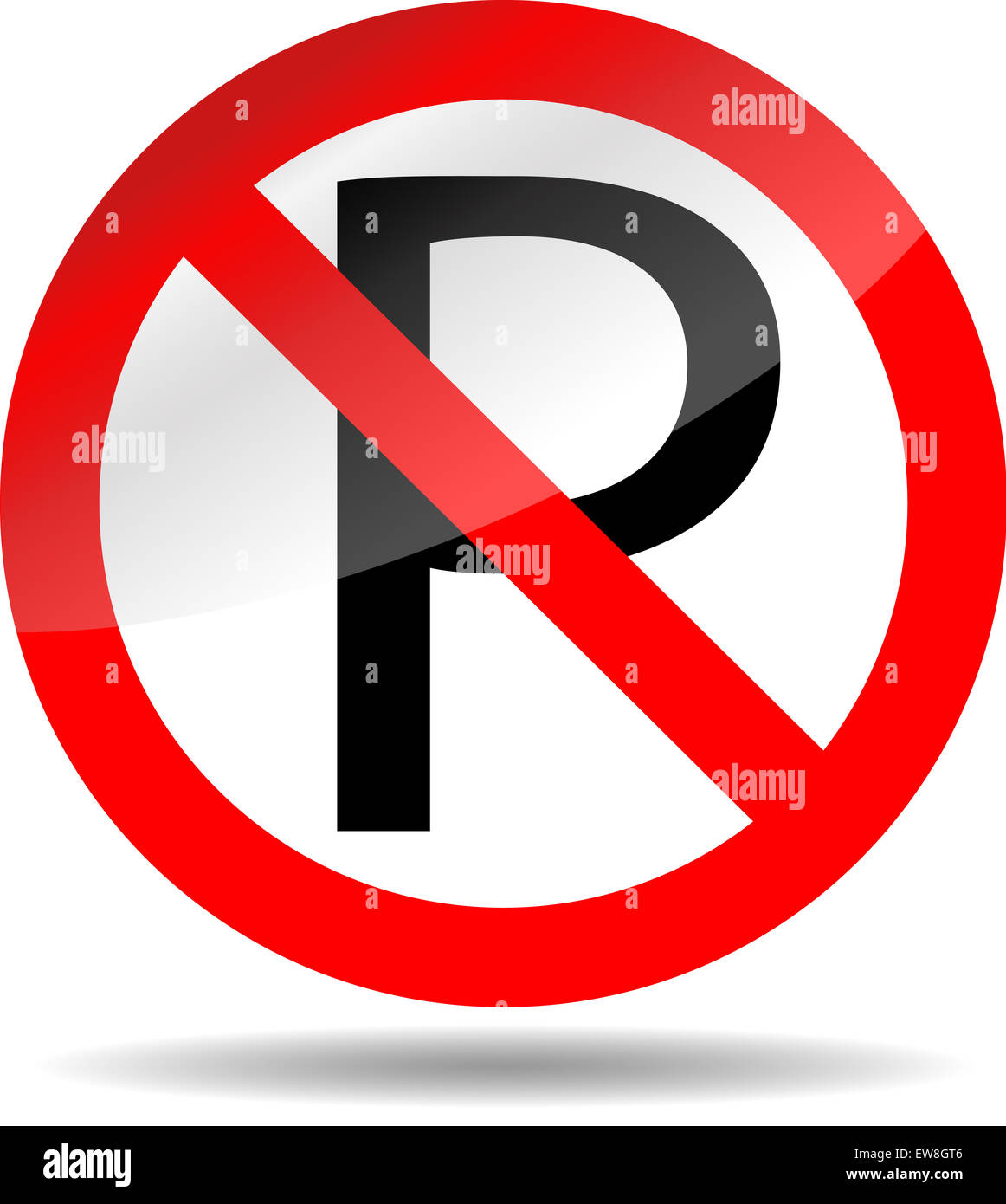 Ban parking. Forbidden sign, symbol prohibited, not car, roadsign vector  graphic illustration Stock Photo - Alamy