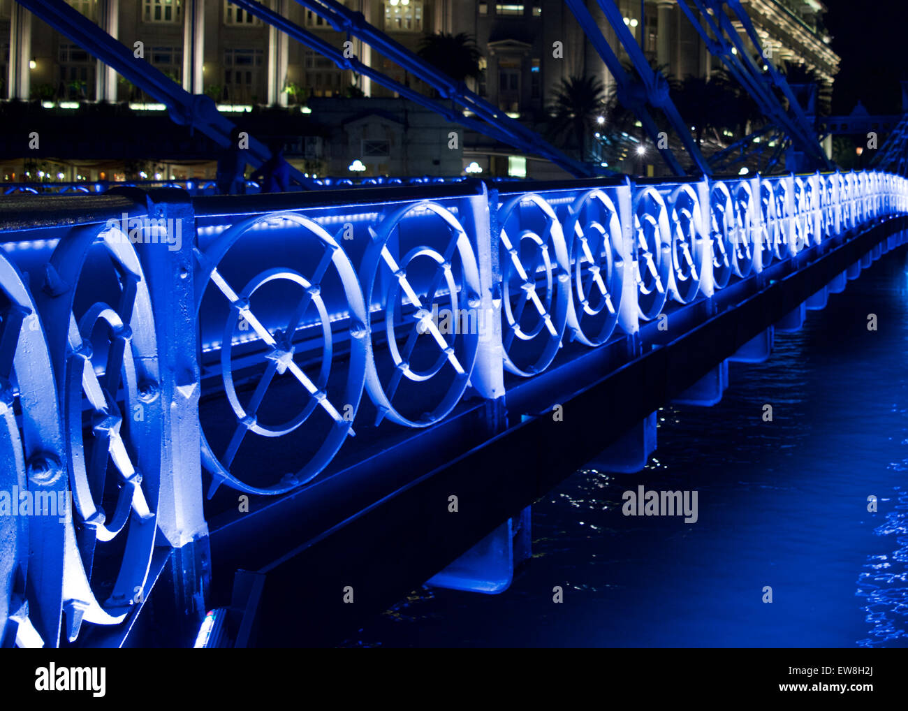 Cavanagh bridge at night in Singapore Stock Photo Alamy Cavanagh bridge at night in Singapore Stock Photo Alamy