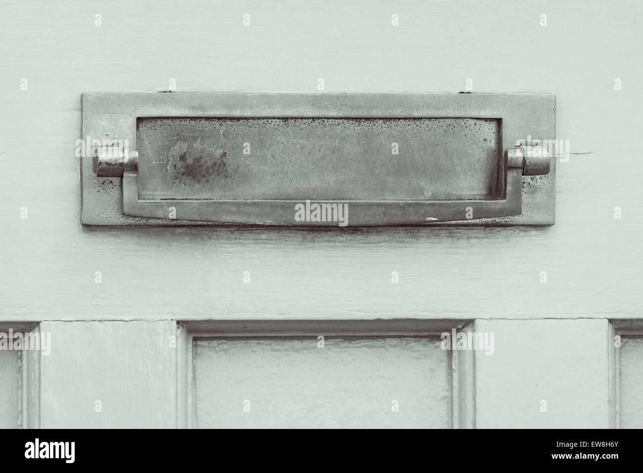 Letter box and door knocker conceptual closeup Stock Photo Alamy