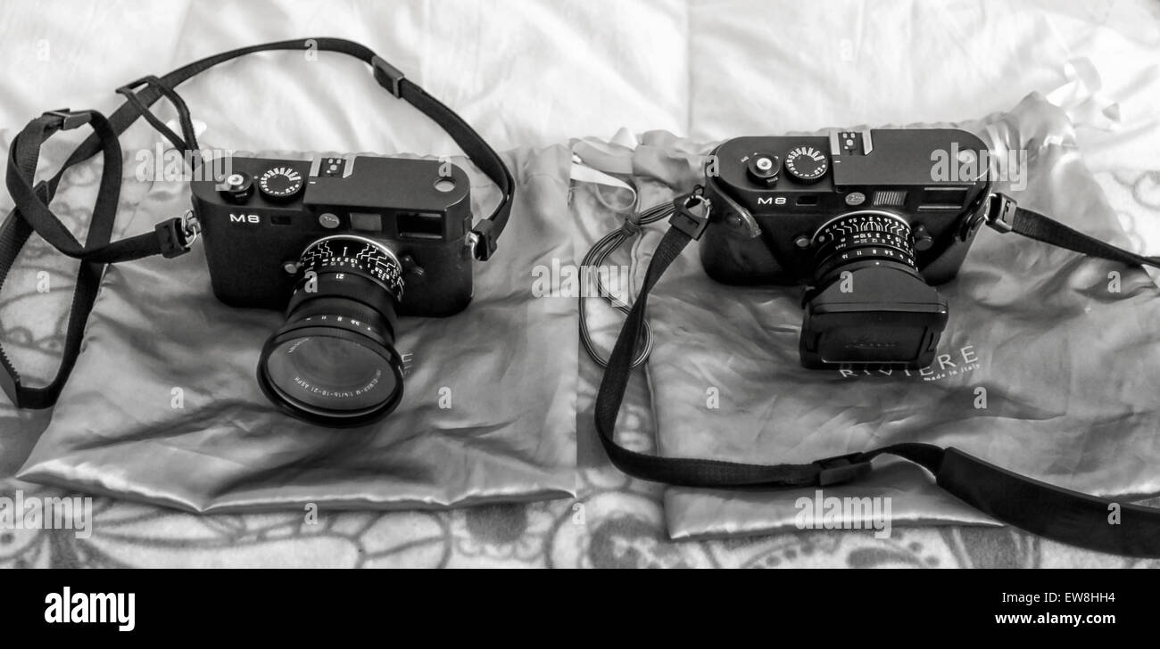 -Leica m8- Classic cameras. Stock Photo