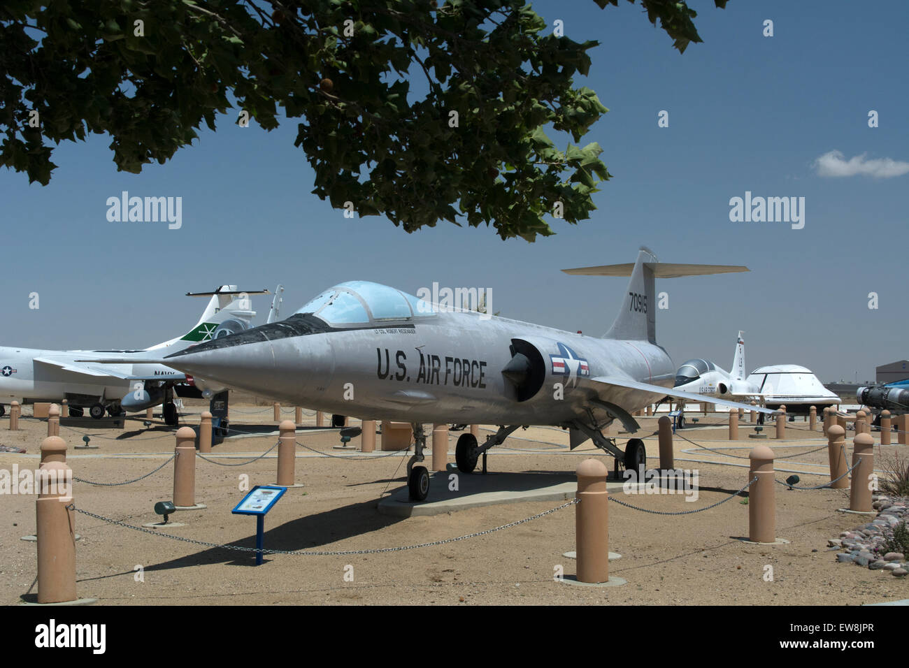 F-104 Starfighter, one of the aircraft at the Joe Davies Heritage Airpark at Palmdale in California Stock Photo