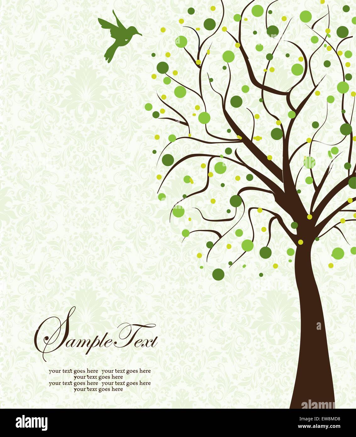 Invitation Background Design Tree Type Vintage invitation card with ornate elegant abstract floral tree design ...