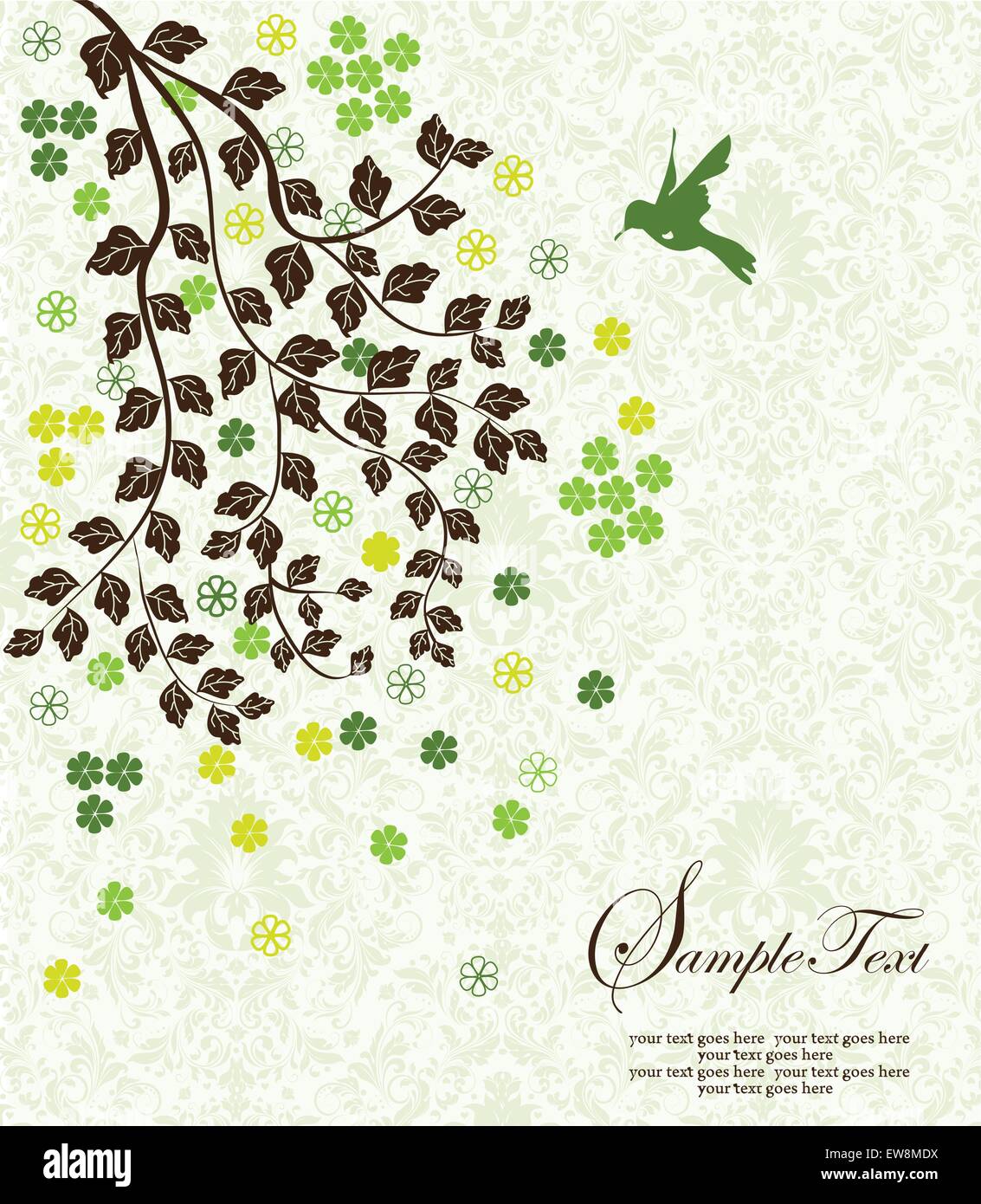 Invitation Background Design Tree Type Vintage invitation card with ornate elegant abstract floral tree design ...