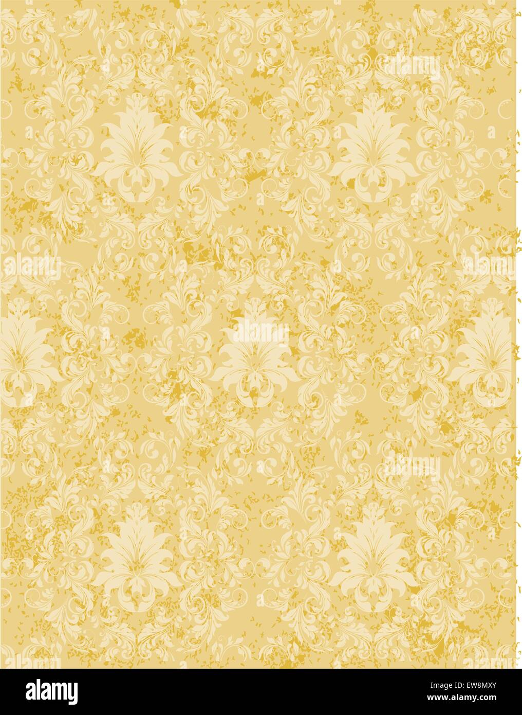 Vintage background with ornate elegant retro abstract floral design, light  yellow flowers on pastel yellow background. Vector illustration Stock  Vector Image & Art - Alamy