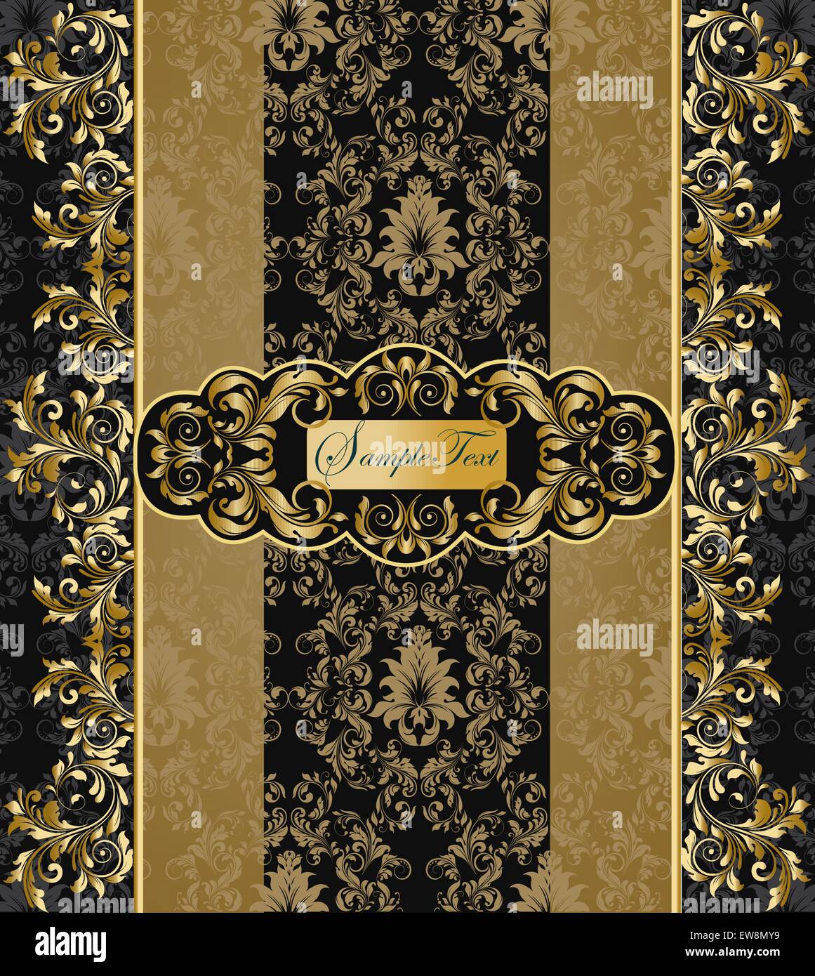 wallpapers Debut Invitation Background Design Black And Gold https www alamy com stock photo vintage invitation card with ornate elegant abstract floral design 84399933 html