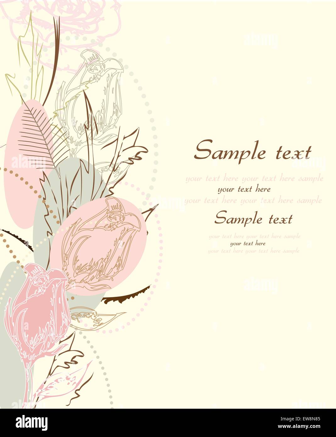 Flower background with place for your text Stock Vector Image & Art - Alamy