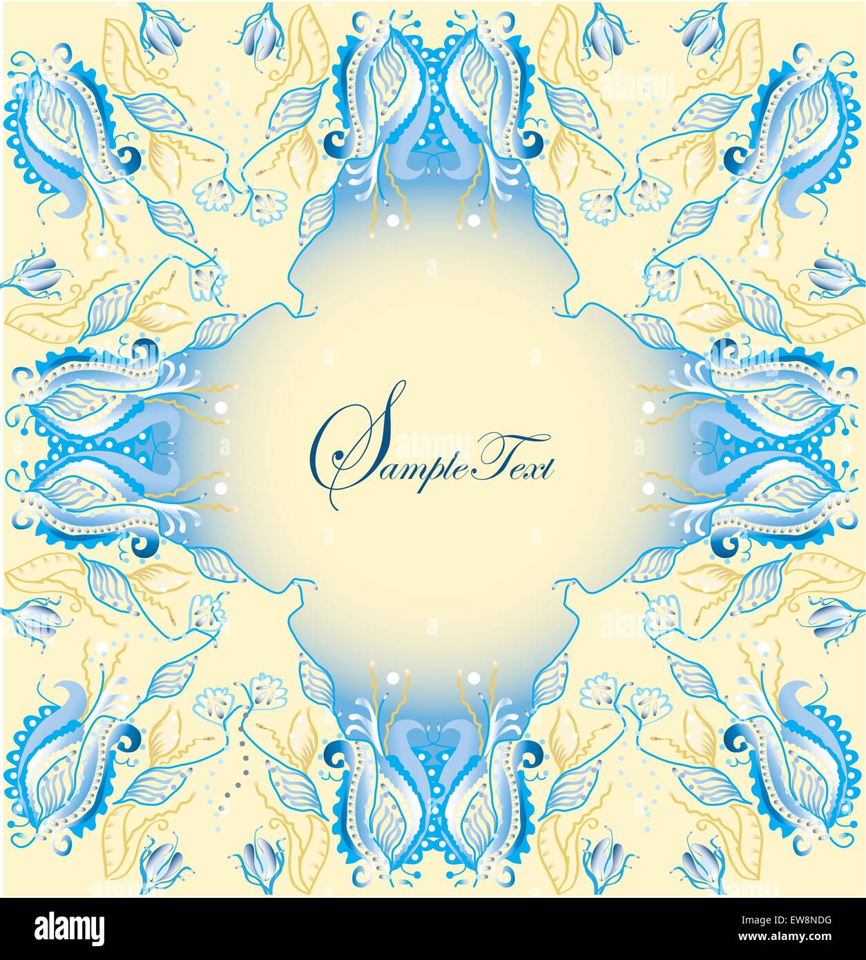 Abstract floral background with place for text Stock Vector Image & Art ...