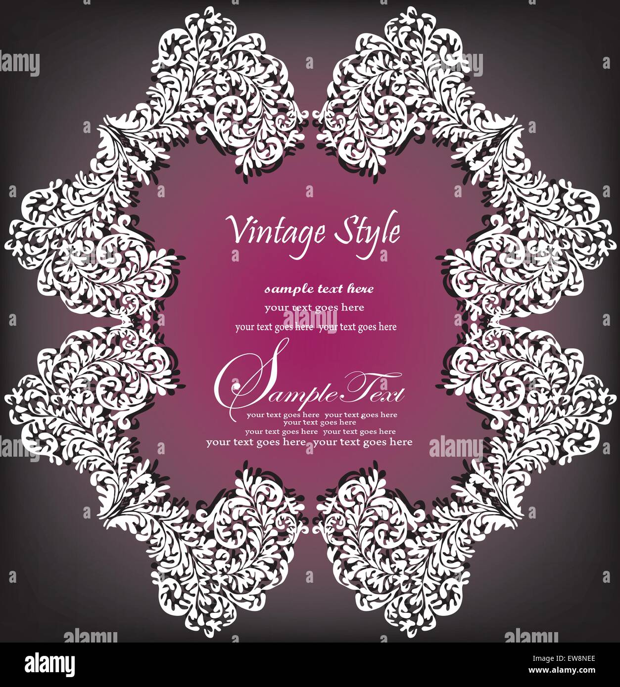 Romantic Vintage Card Design Stock Vector Image & Art - Alamy