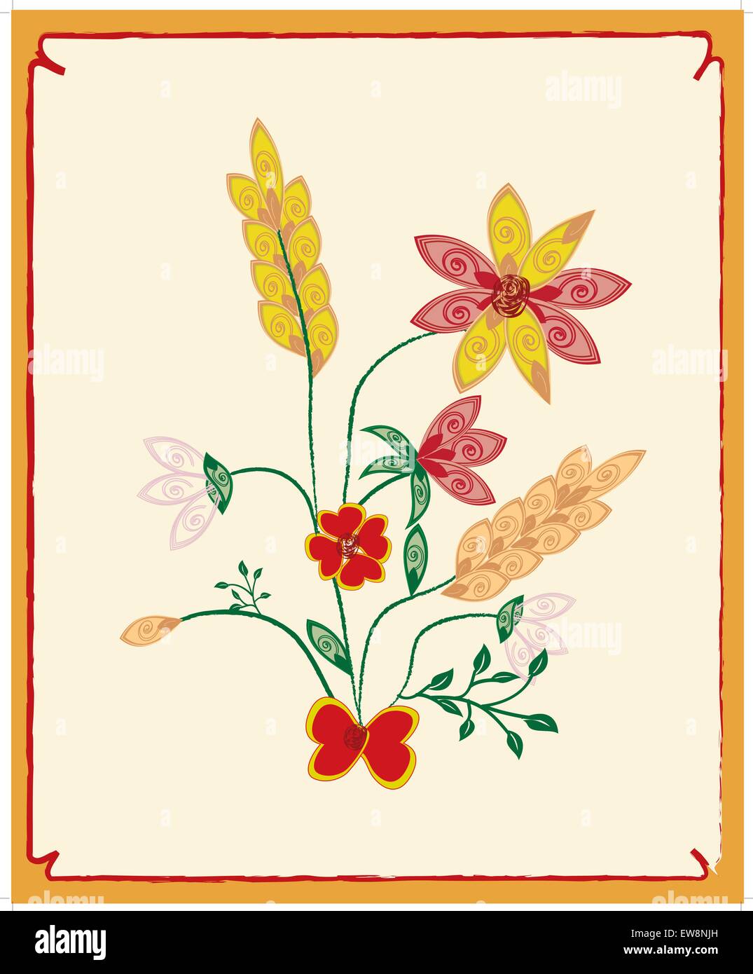 Abstract flowers background Stock Vector Image & Art - Alamy