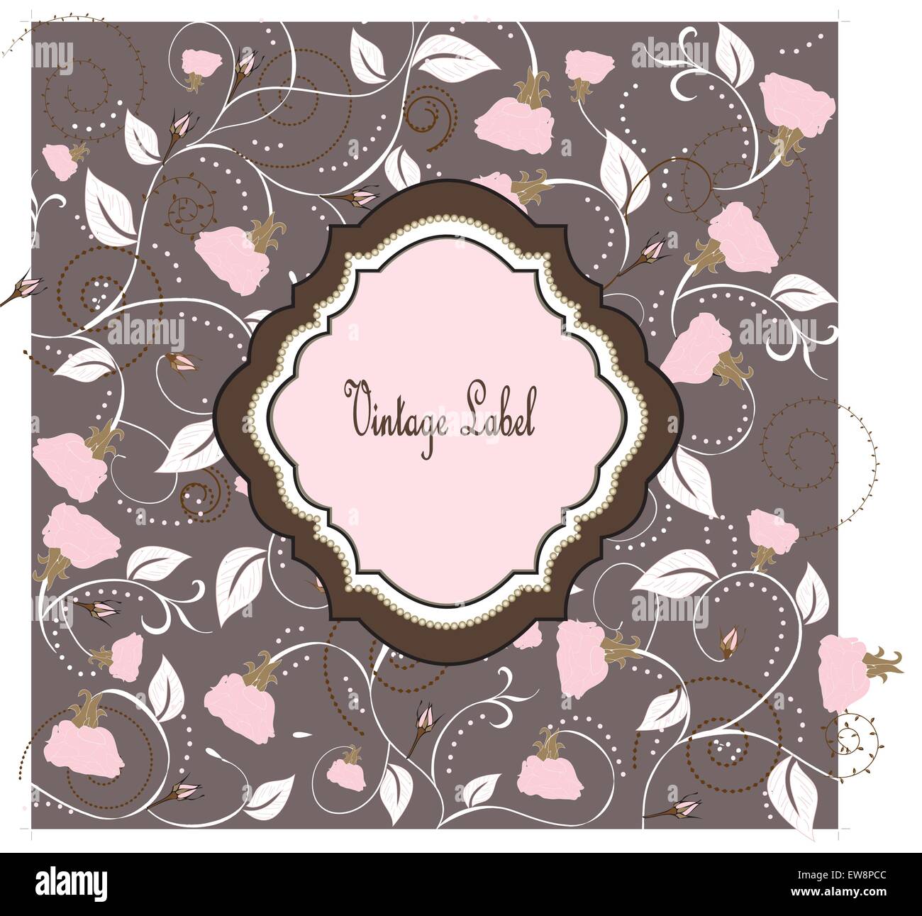 Vintage card with flower ornament Stock Vector Image & Art - Alamy
