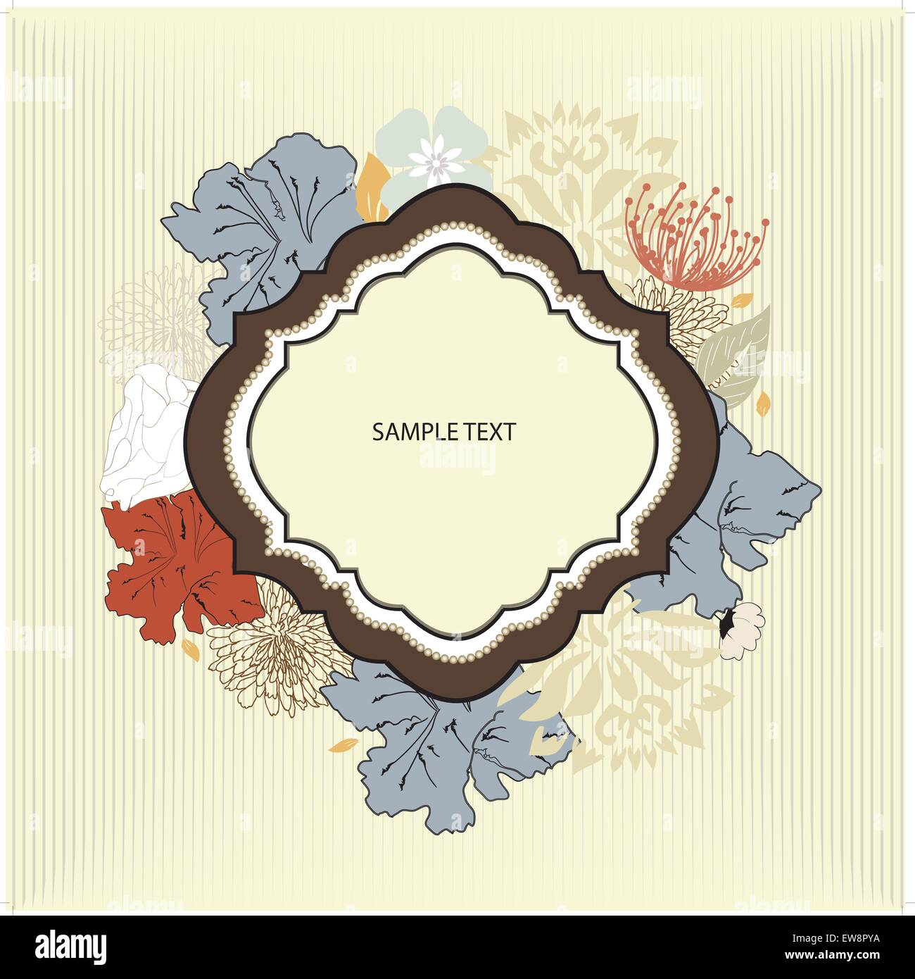 Vintage card with flower ornament Stock Vector Image & Art - Alamy