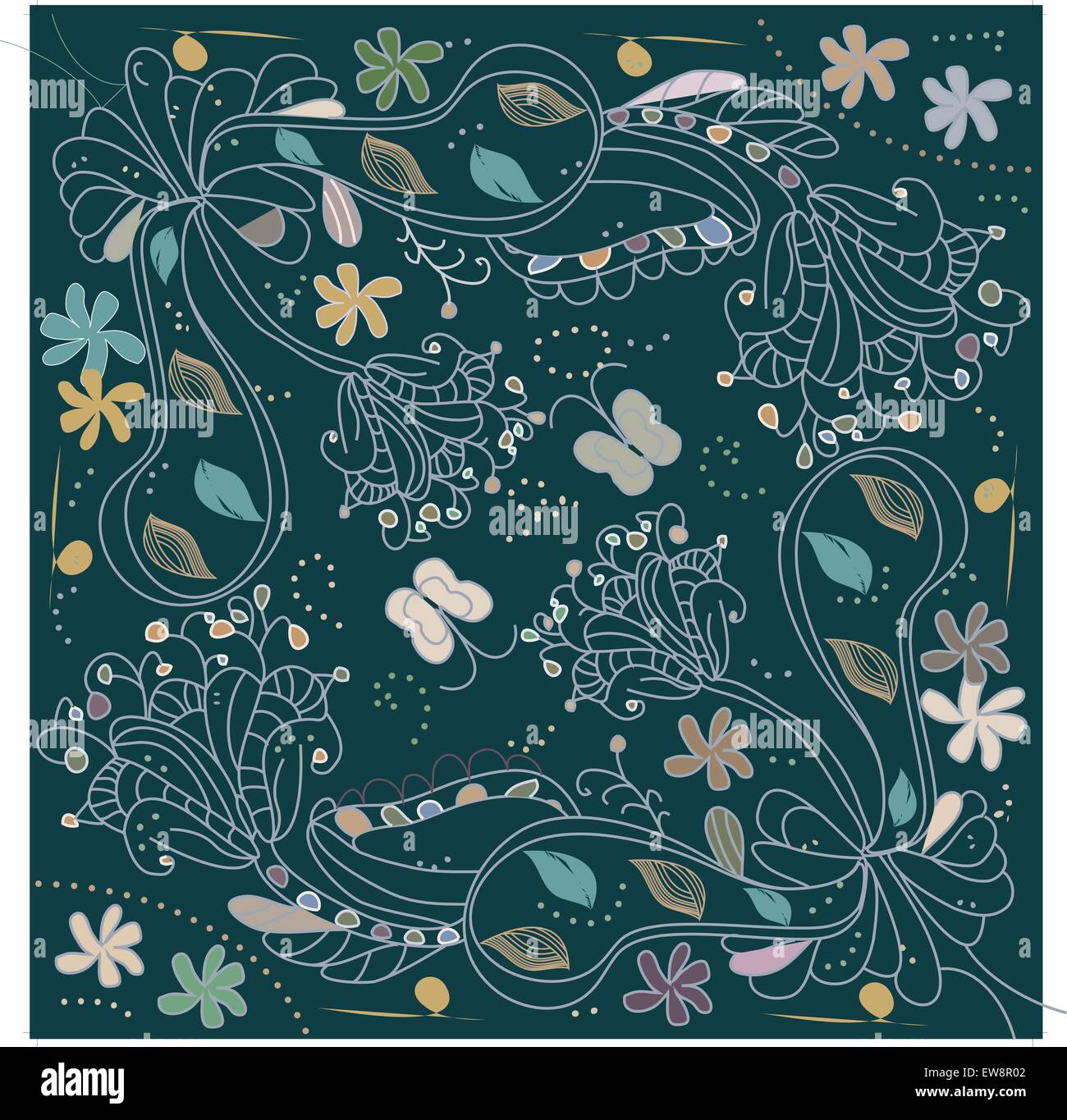 Seamless texture with flowers Stock Vector Image & Art - Alamy