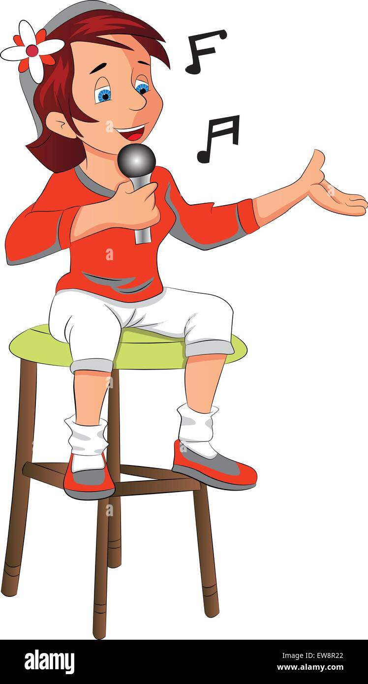 сижу пою. правила пения для детей. стих петь удобно и приятно. девушка с гитарой на стуле. дети поют.
